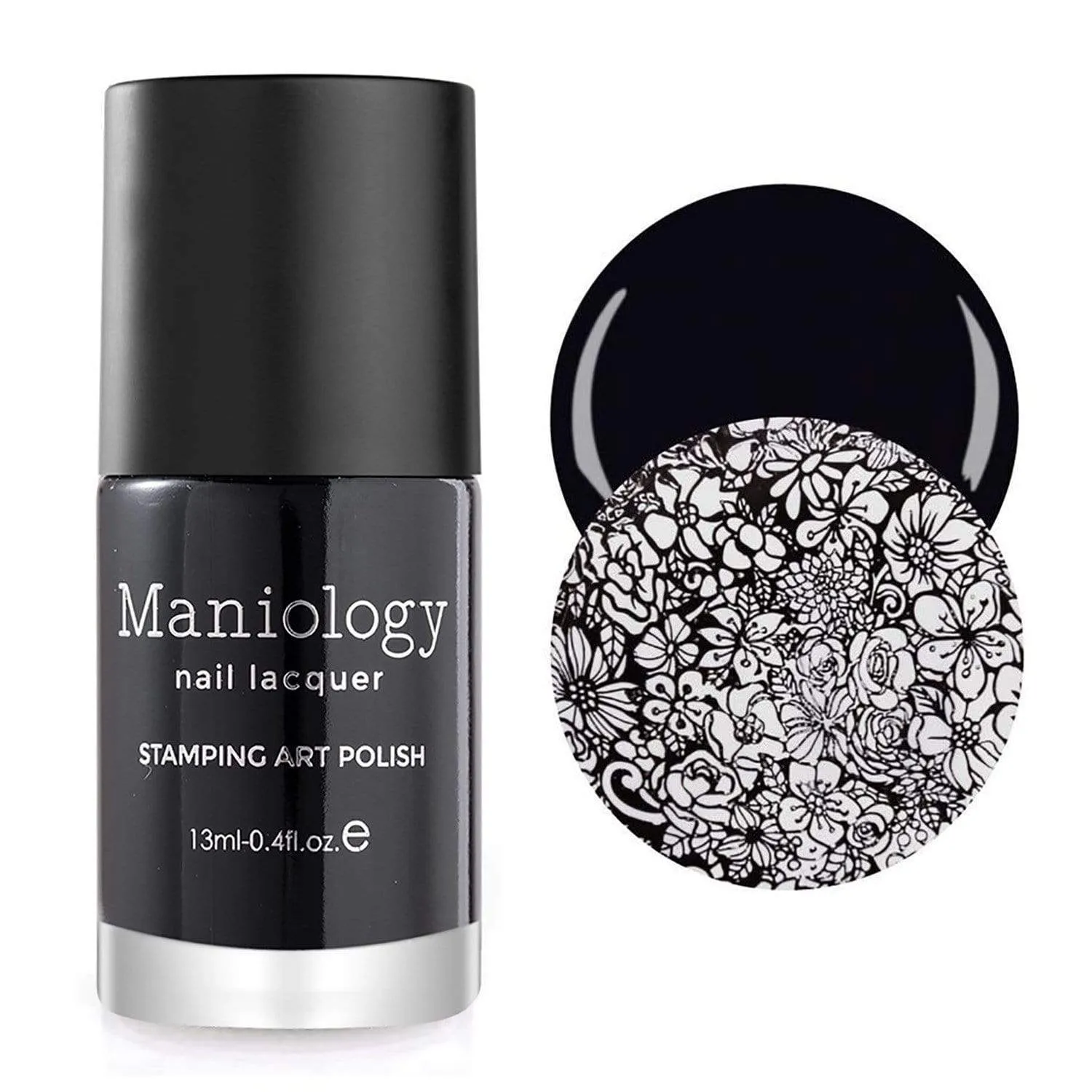 Black & White Duo - Bam! White   Straight Up Black 2pc Nail Stamping Polish Set