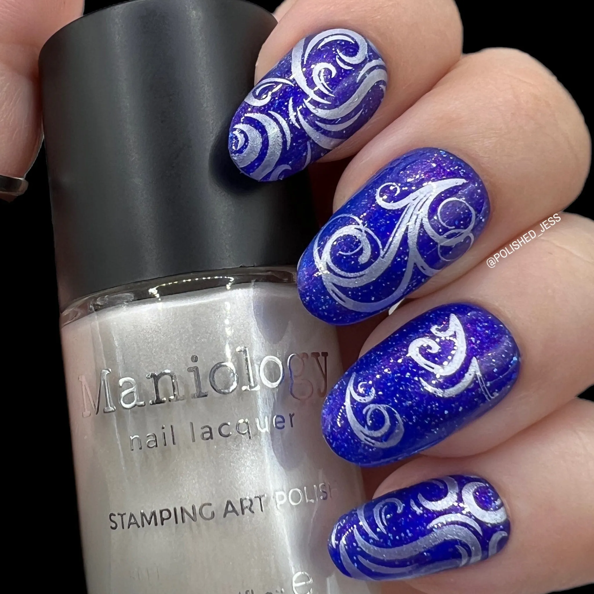 Frozen (B316) Metallic Pearl White Stamping Polish