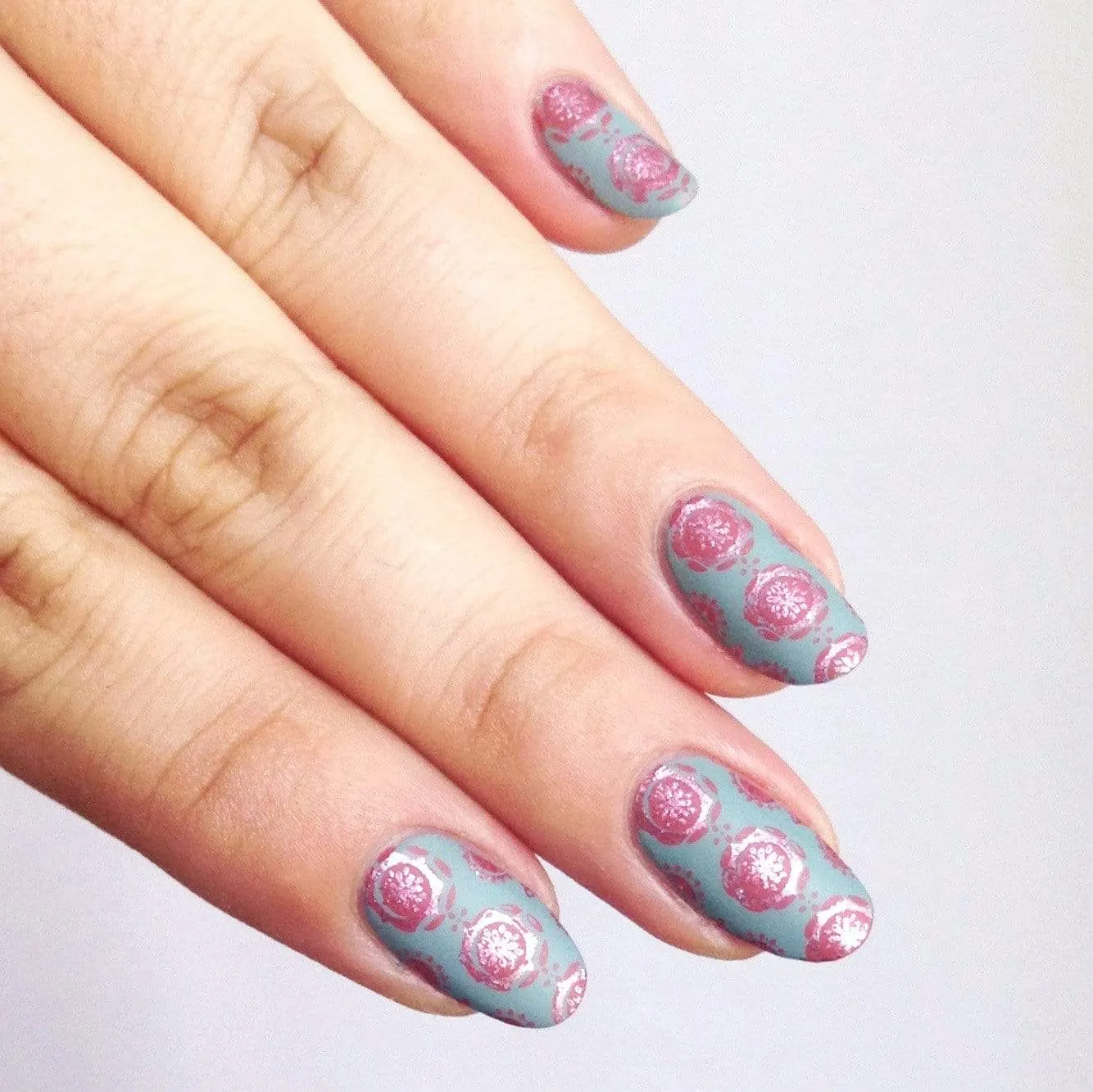 Terracotta Rose (B297) - Light Red Cream Stamping Polish