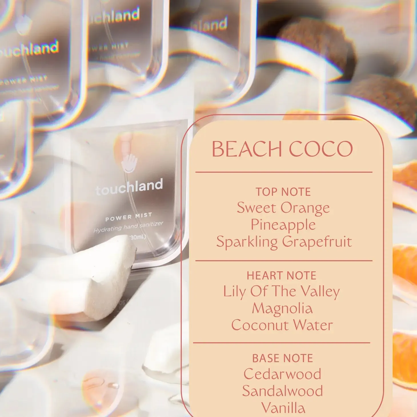 Touchland Power Mist Hand Sanitizer - Beach Coco